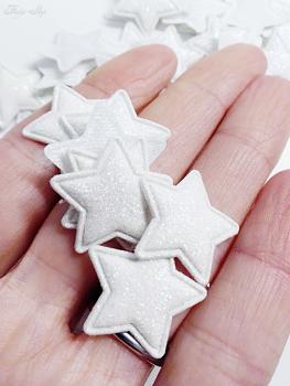 Mini Glitzer Stoffsterne